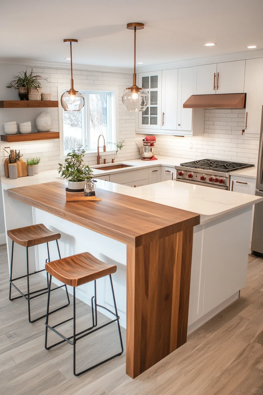 好温馨｜用复古元素打造现代农舍厨房