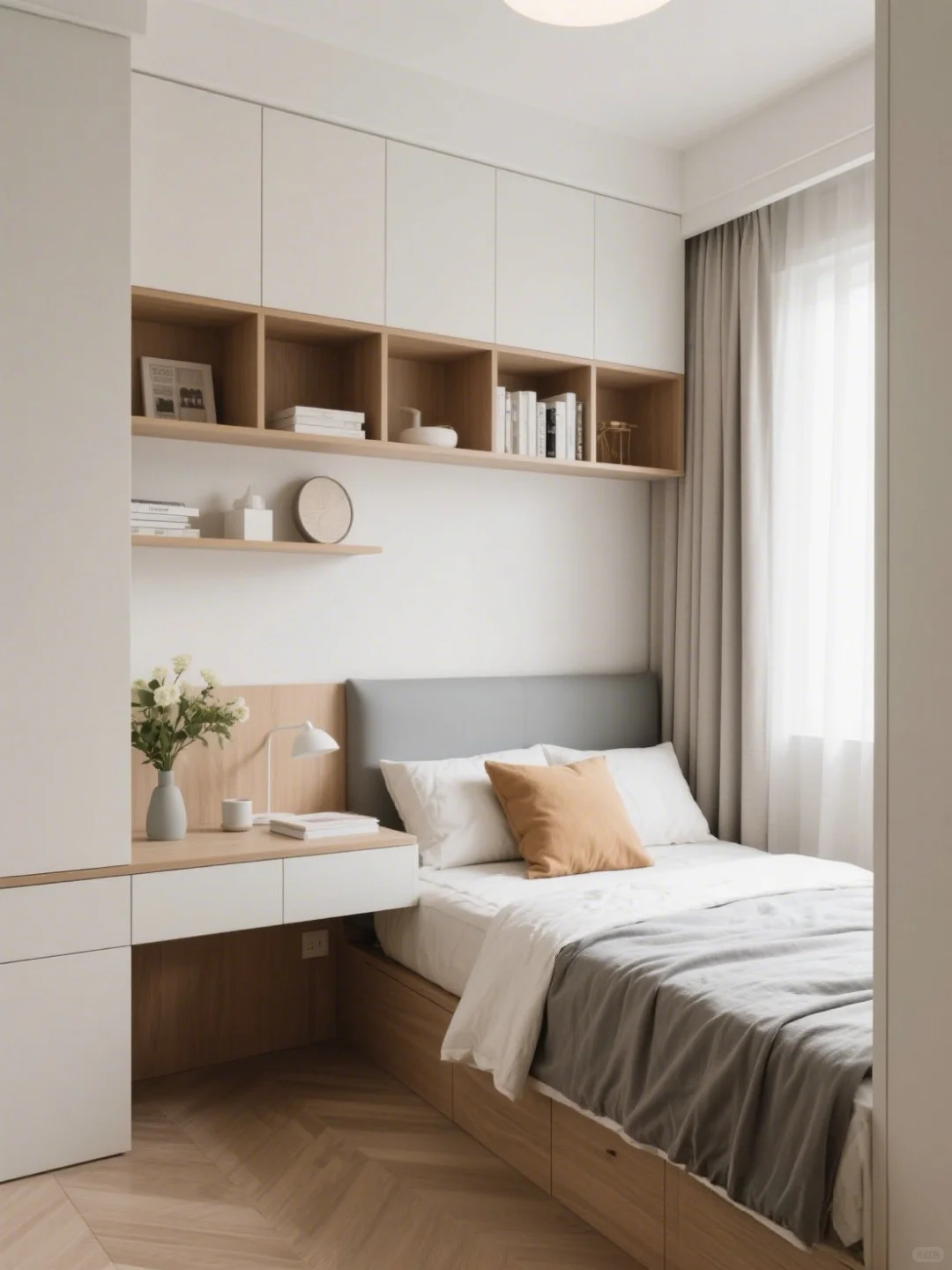 谁说小卧室不能又实用又好看