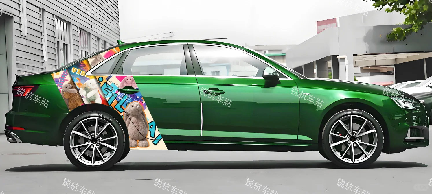 玩具熊+灰太狼c柱拉花定制