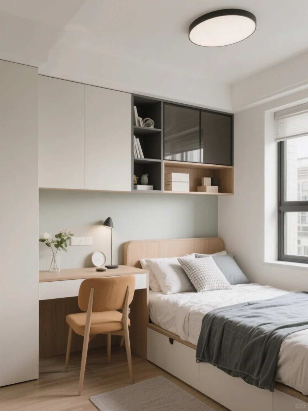 谁说小卧室不能又实用又好看