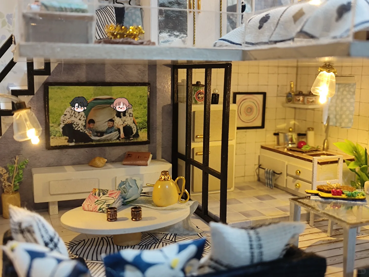 花了三天搭建了个diy手工小屋复式别墅房子