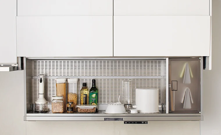 吊柜收纳设计新选择、提升厨房收纳力