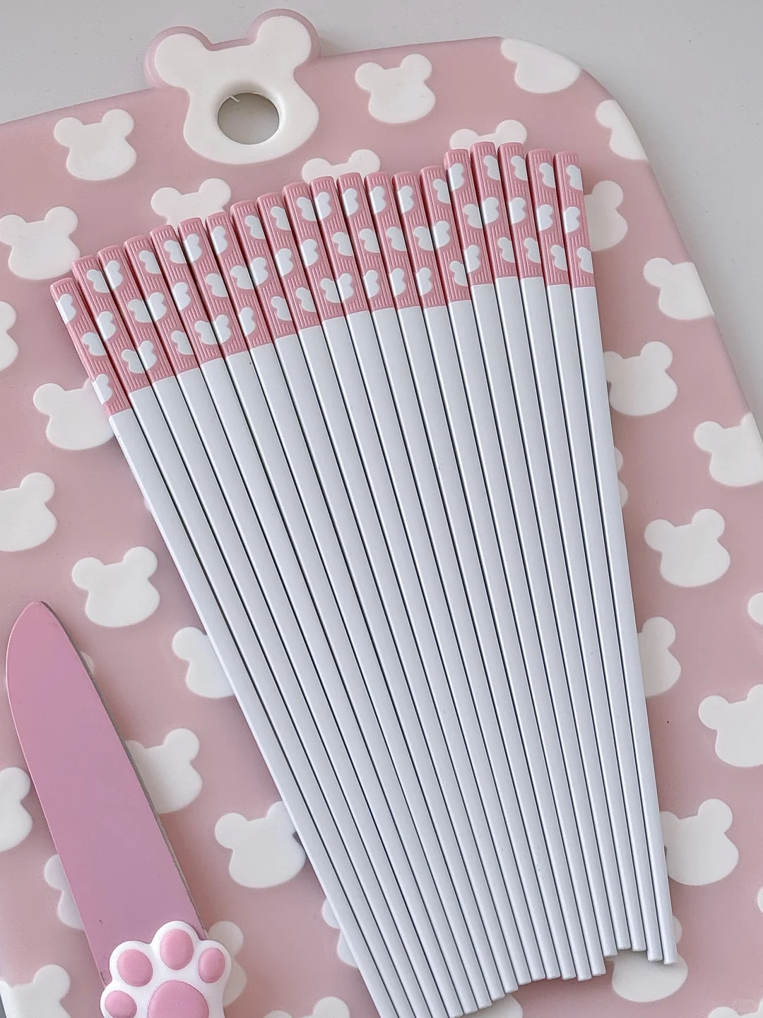 我的粉色菜板真的很好用耶！