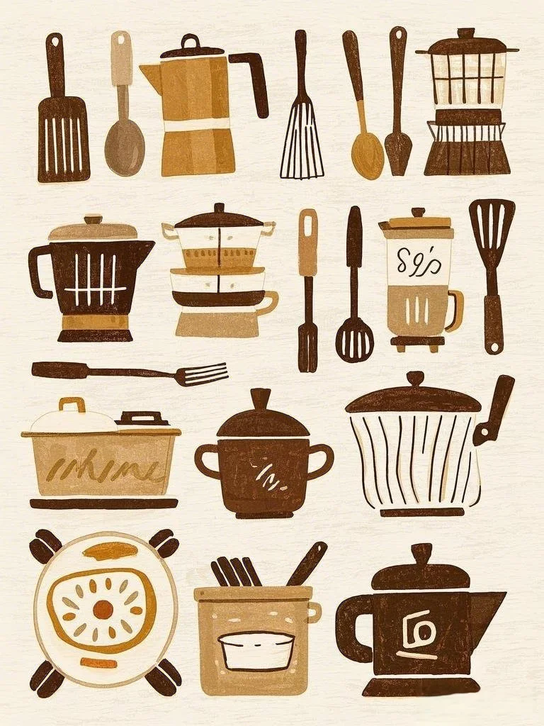 Sarah的绘画素材｜No.16 厨具单品～