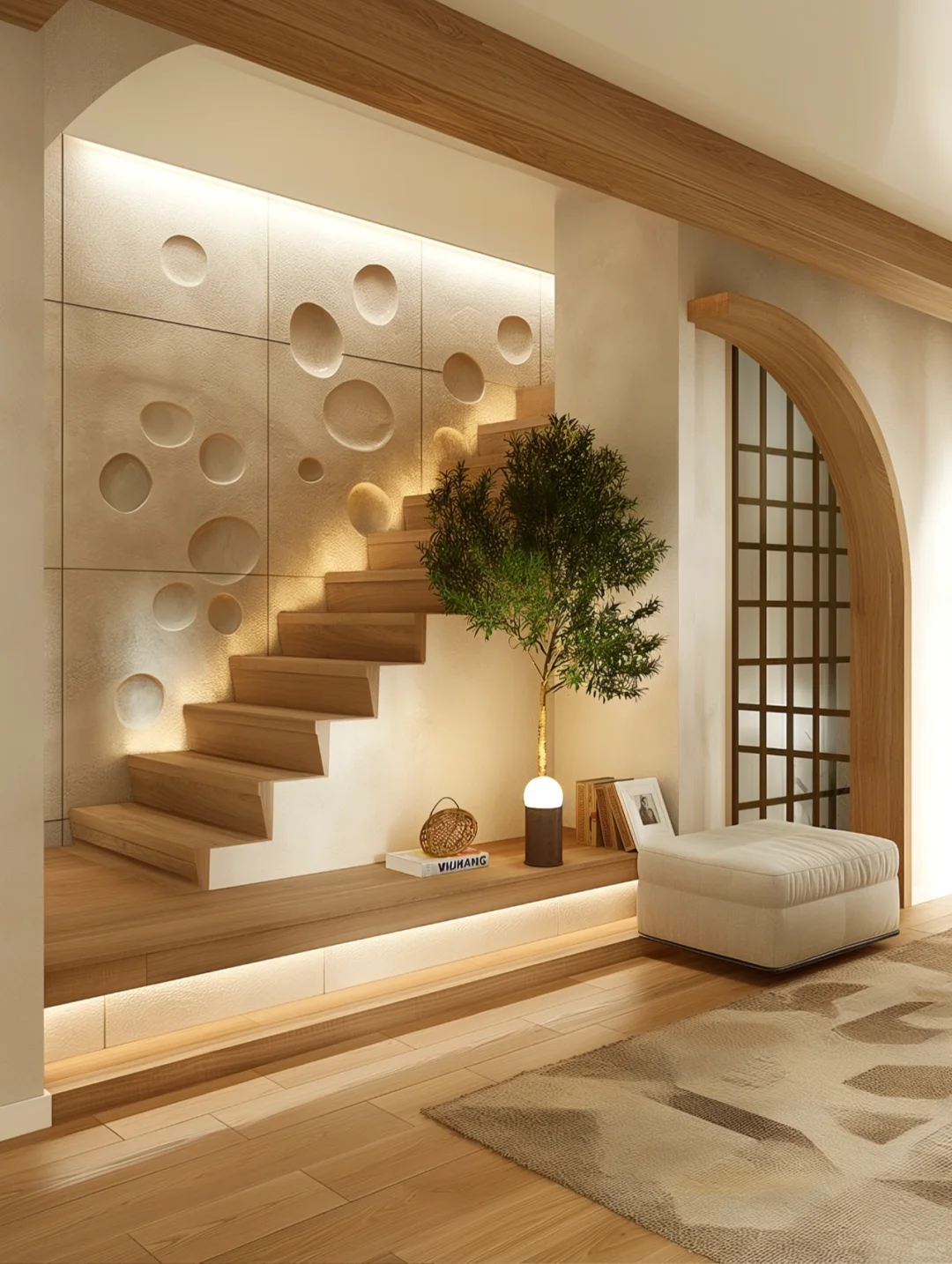 楼梯变成景观艺术品?有“月光”的家心情舒畅