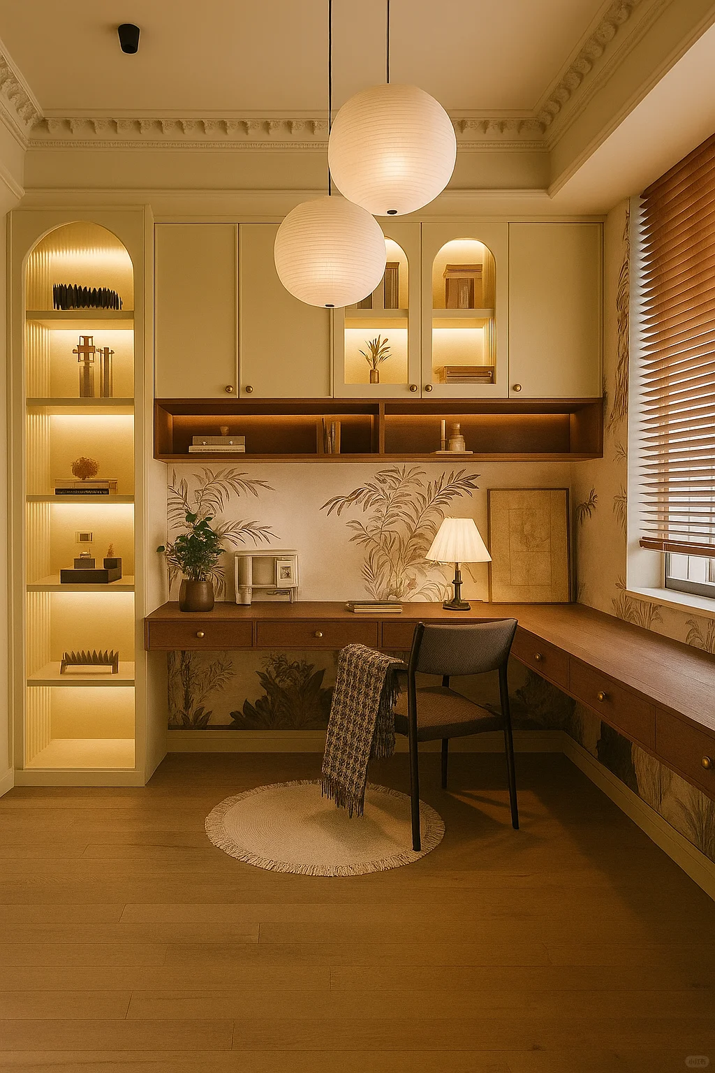 L型双人书房设计?