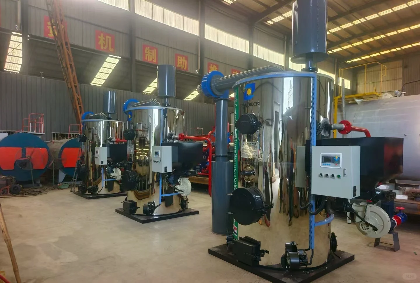 shipping 3sets of 350kw hot water boiler