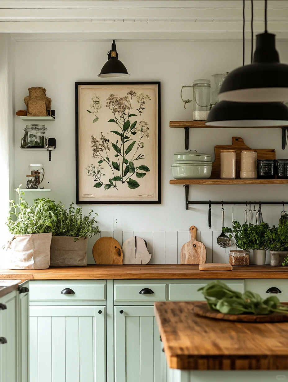 好温馨｜用复古元素打造现代农舍厨房