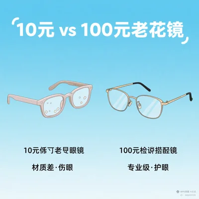 10元的花镜和100元的花镜有什么区别？