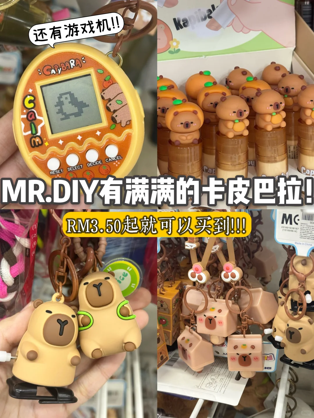 ??MR.DIY你也太卷了..一系列Capybara周边