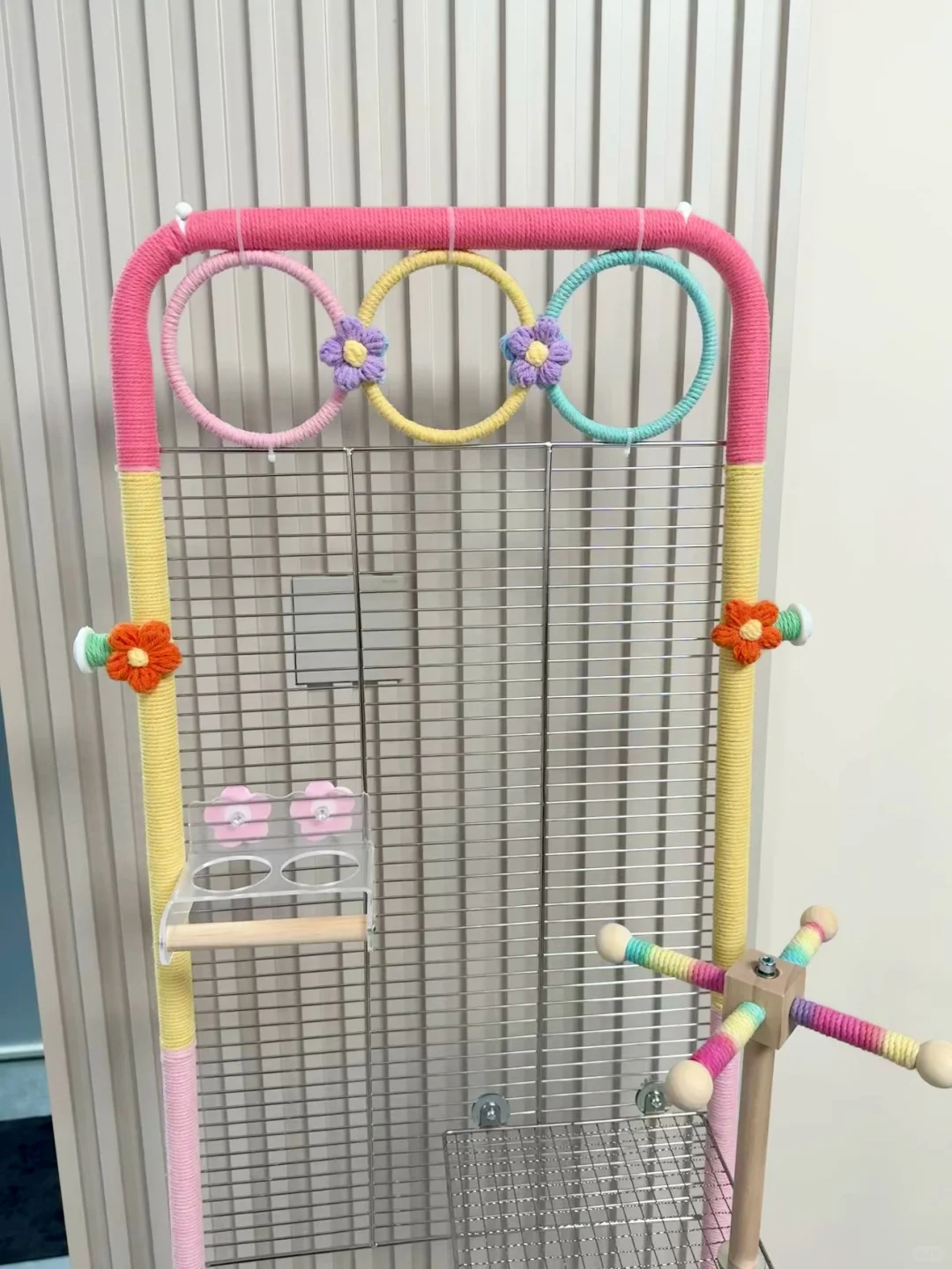 鹦鹉乐园，手工DIY鹦鹉鸟架