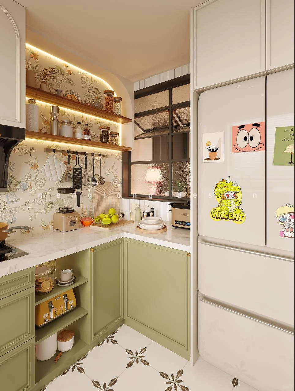 新案|抹茶绿+地台沙发?把“莫奈花园”搬