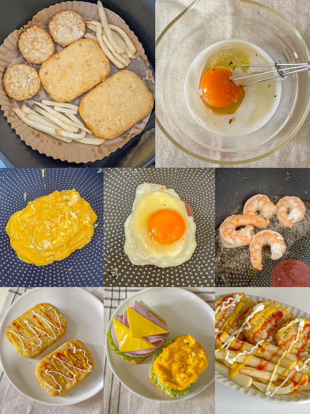 元气早午餐?薯饼开放式三明治?薯条?拿铁