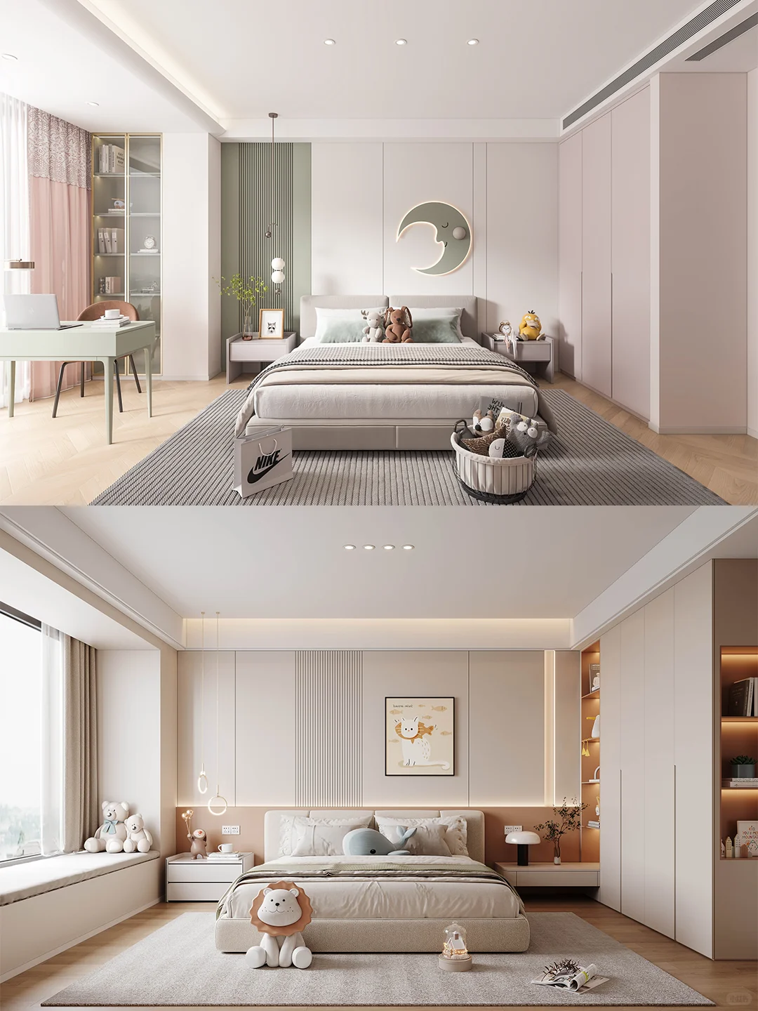 推荐18款色彩温柔、氛围浪漫的女儿房设计。