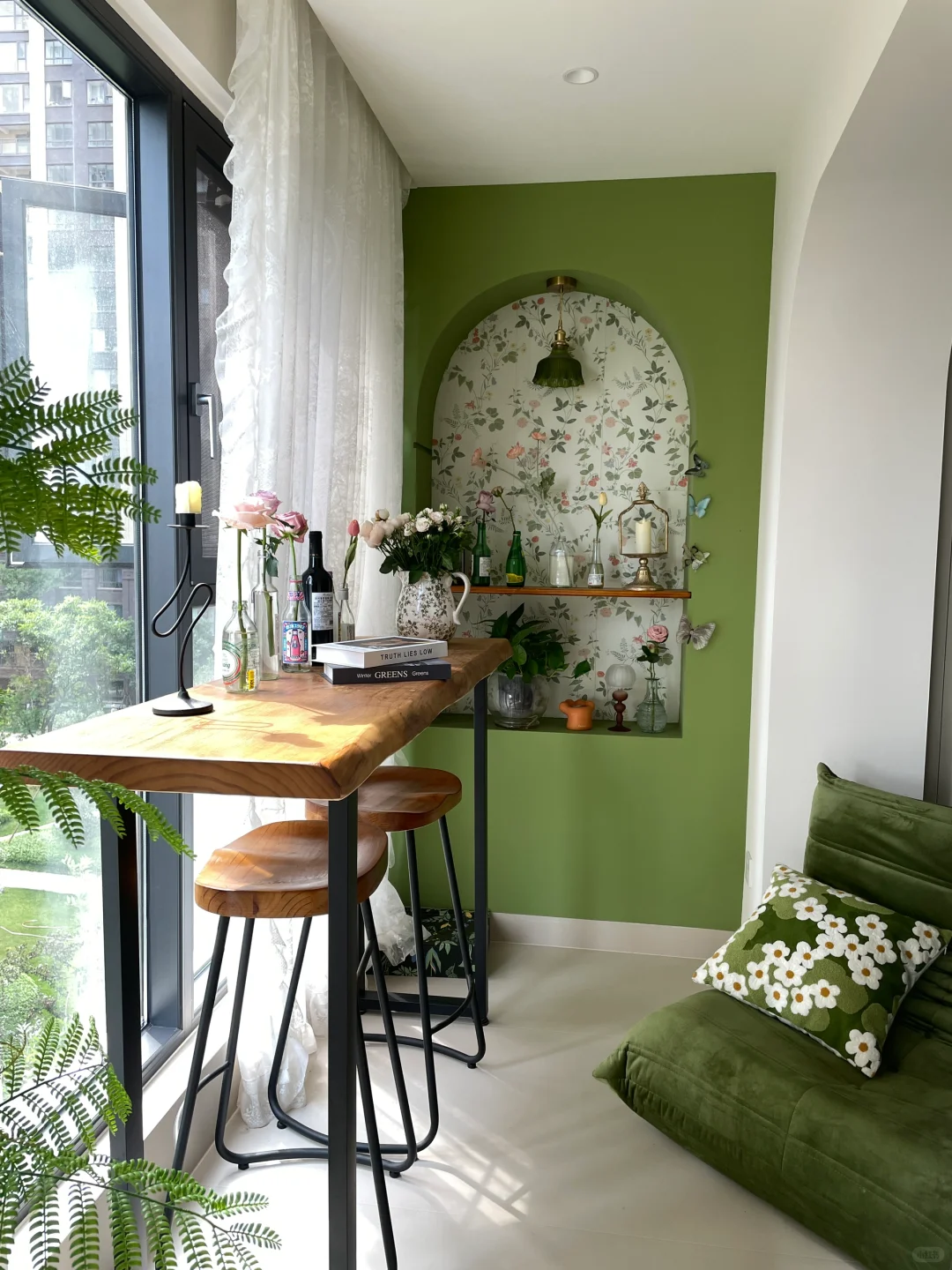 30岁住进了自己设计的绿色森系小家里！?