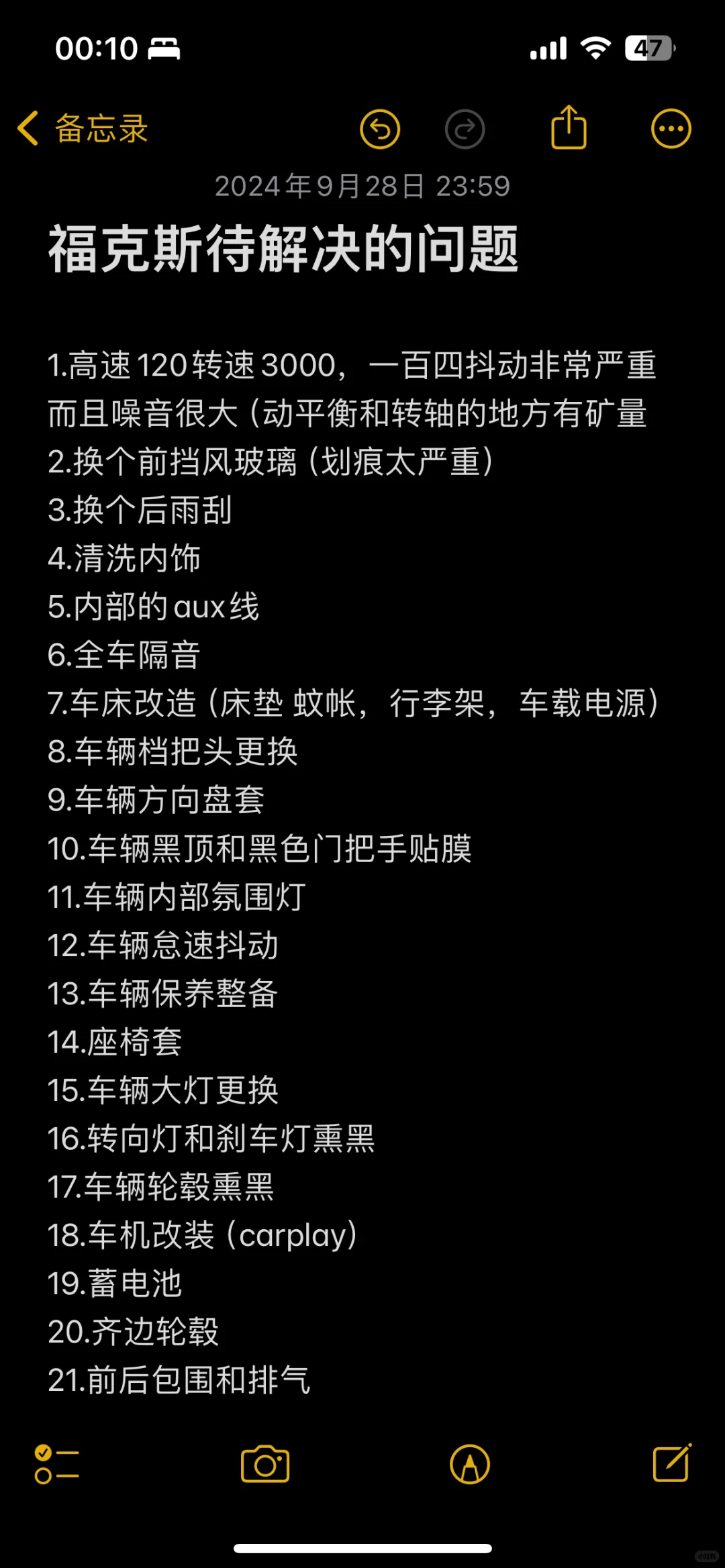 目前想到的自己的小福改装清单如下