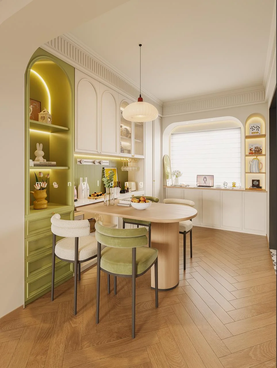 新案|抹茶绿+地台沙发?把“莫奈花园”搬