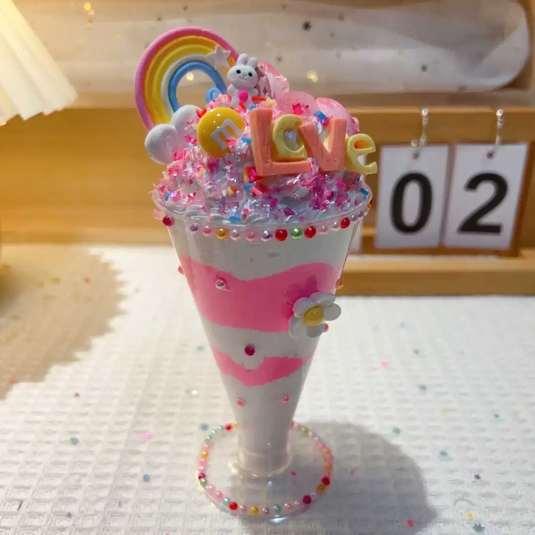 超可爱奶油胶冰淇淋杯 DIY材料包来啦?