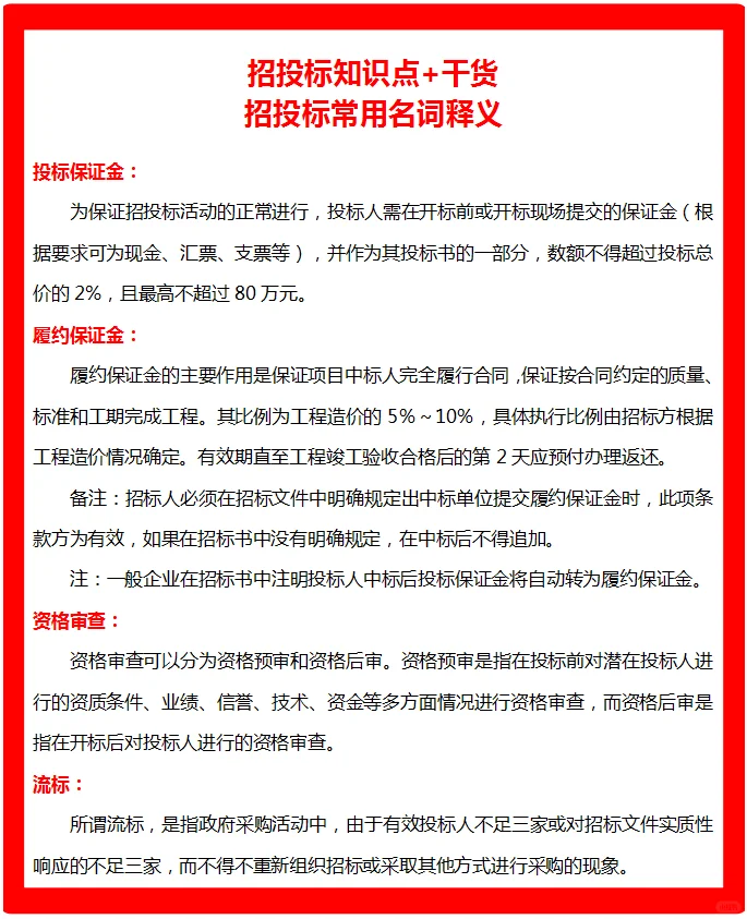 招投标知识点+干货，小白快收了吧！