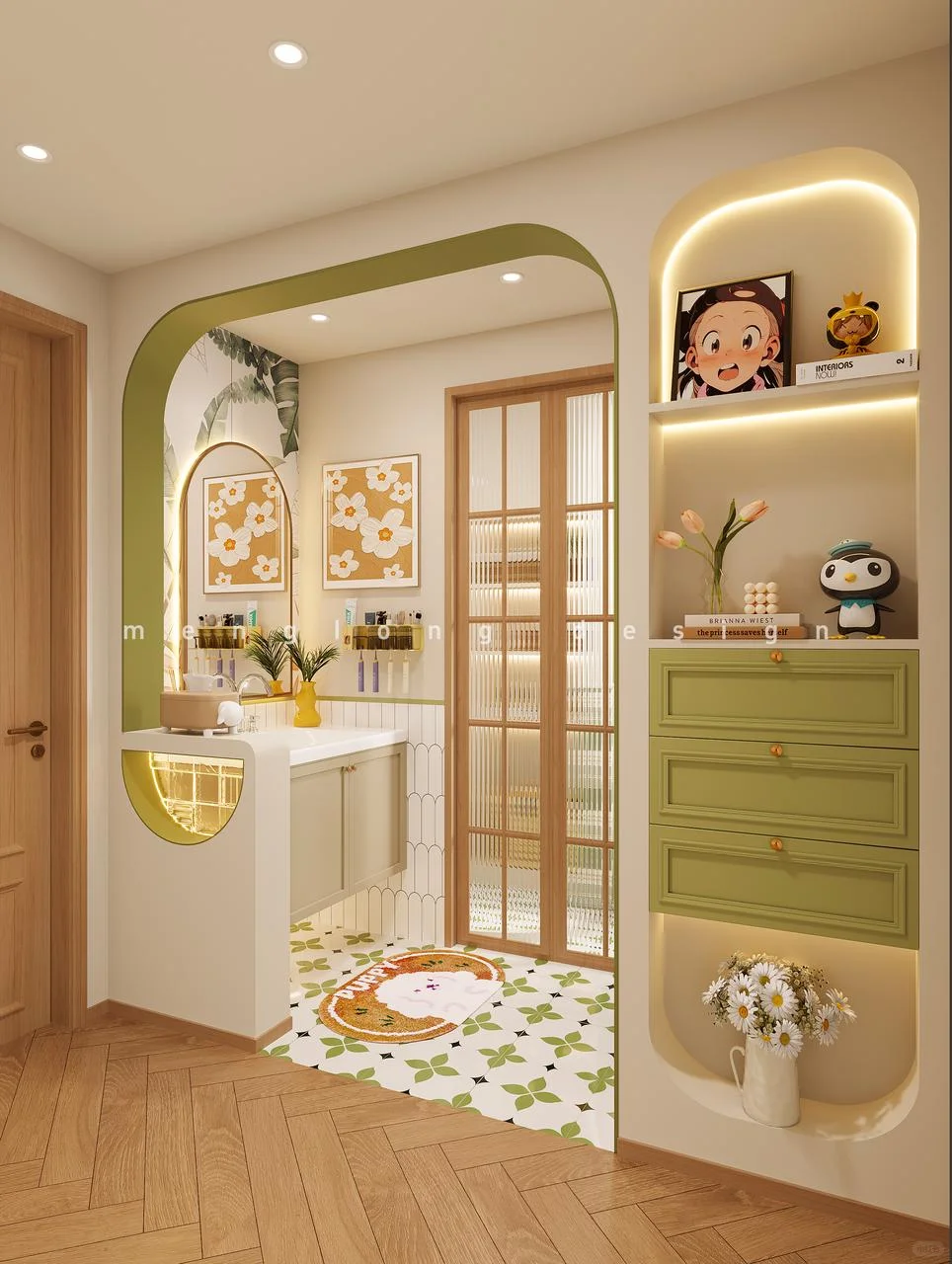 新案|抹茶绿+地台沙发?把“莫奈花园”搬