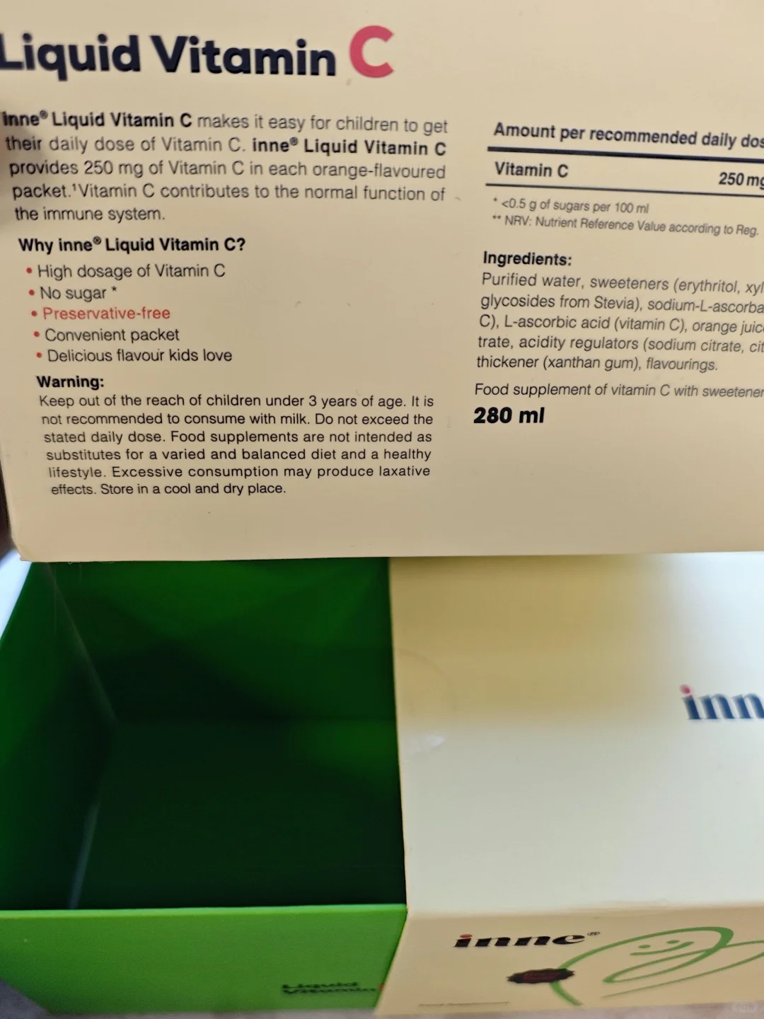 合胞后，终于还是对inne维生素c下手了