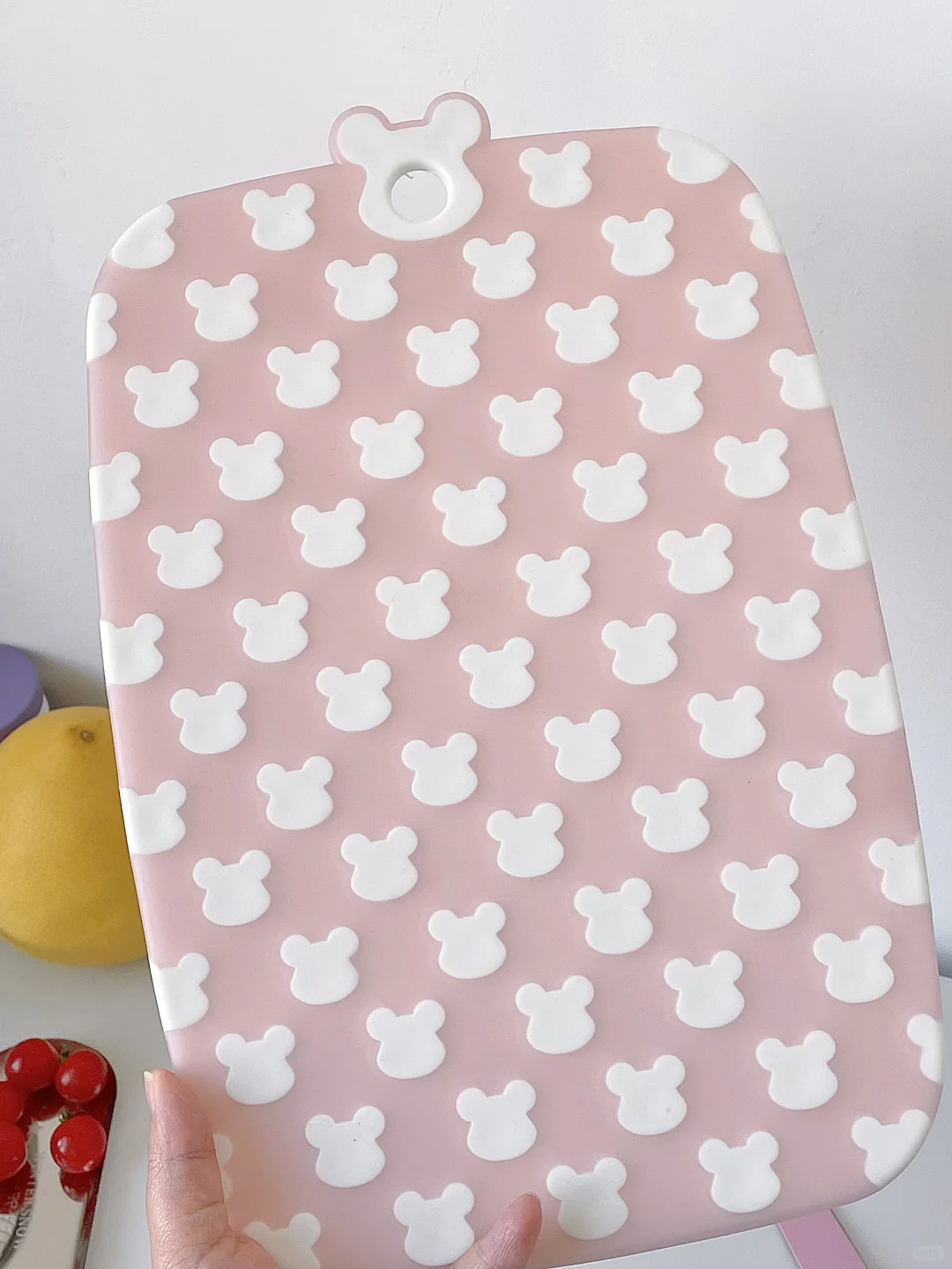 我的粉色菜板真的很好用耶！