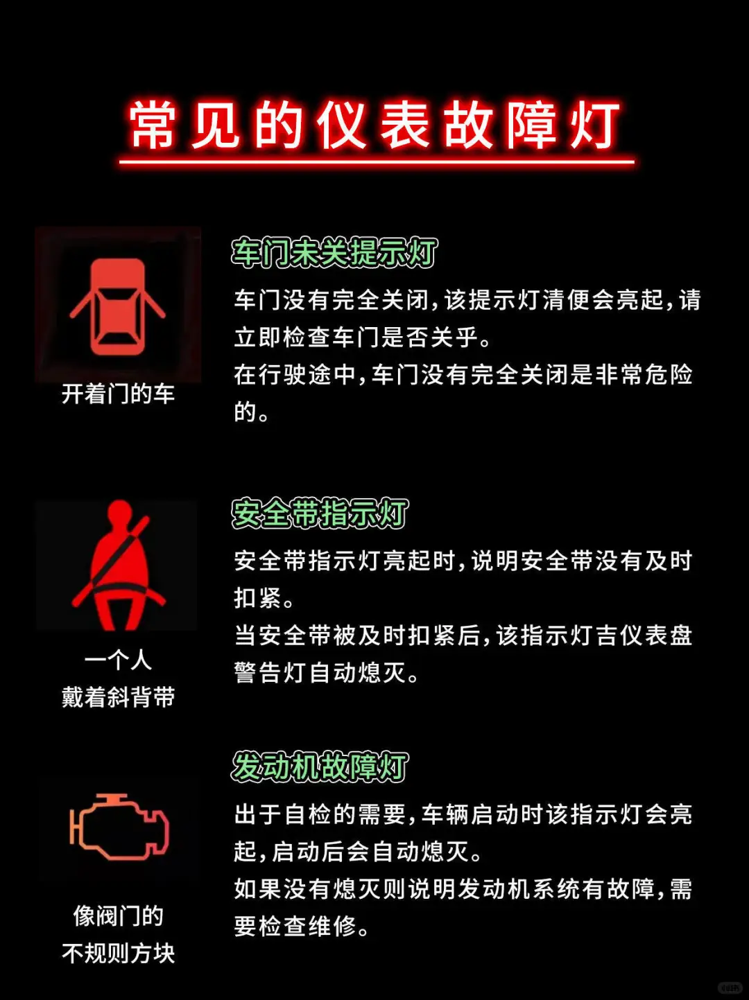 汽车故障灯图大揭秘！速来围观?