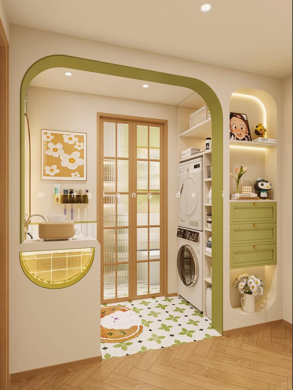 新案|抹茶绿+地台沙发?把“莫奈花园”搬