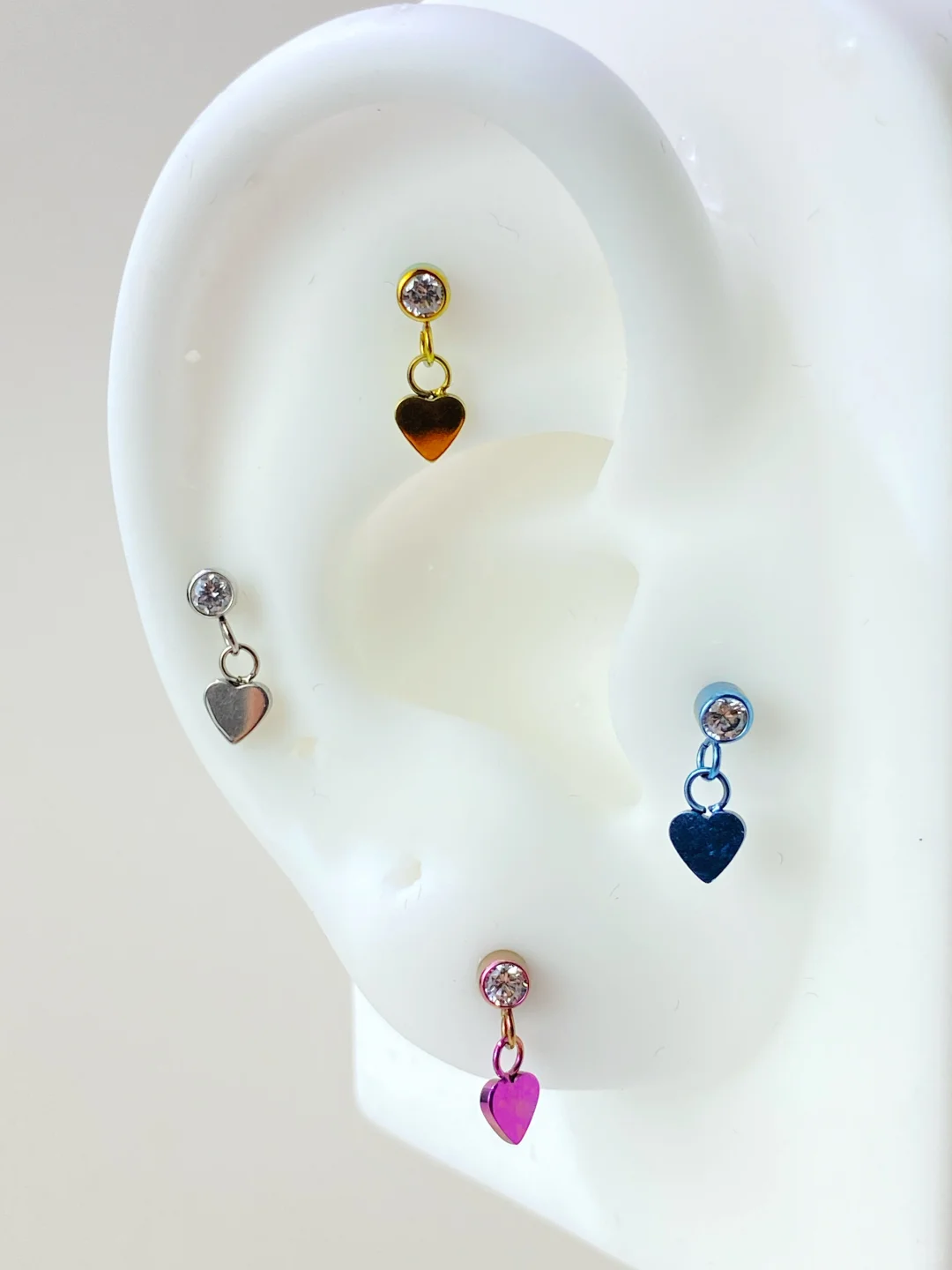 告别撞款！钛合金改色爱心?，一钉多戴太会了