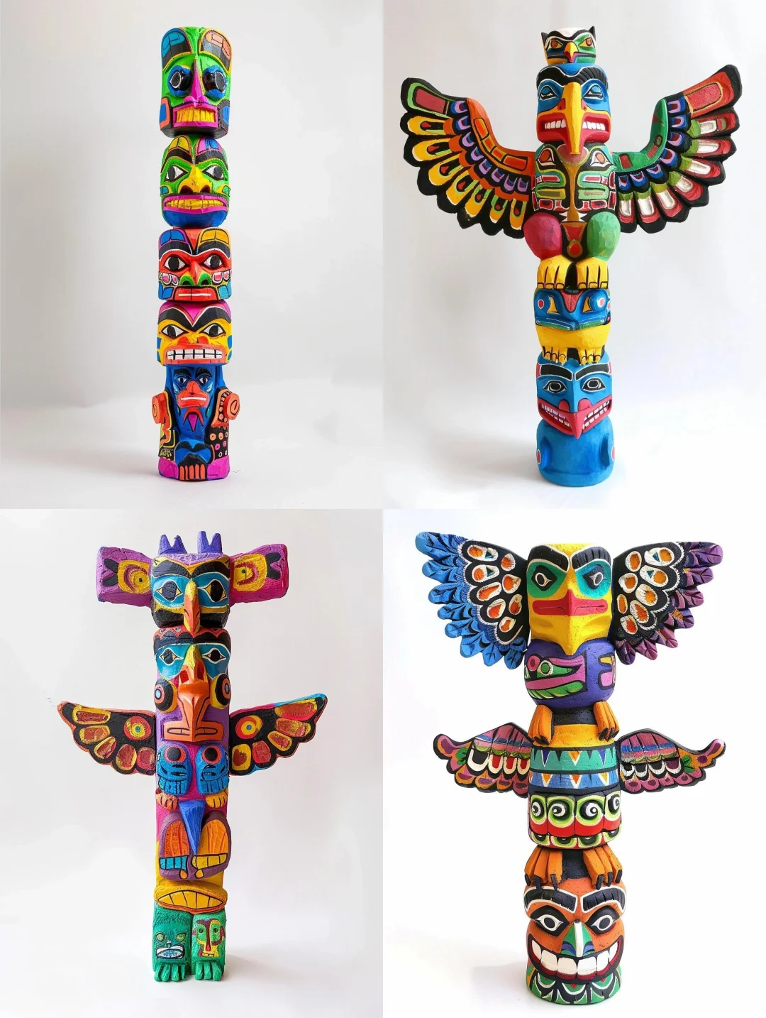彩绘图腾木棍，非常好看，孩子参与感特别强