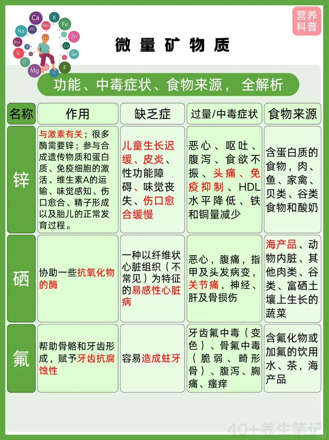 人体必需七大营养素之一,矿物质,全面解读