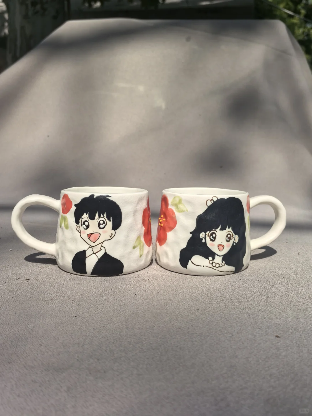 原创的手绘情侣对杯来啦！！！