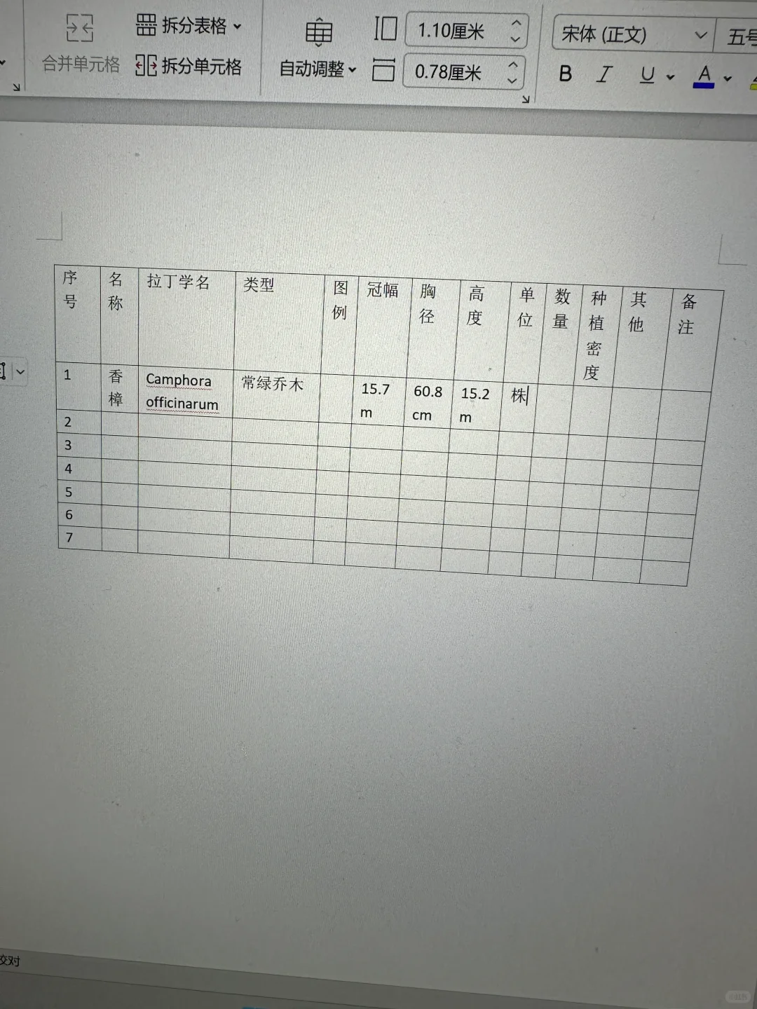 请问这个苗木表的这些信息要去哪里找啊感觉