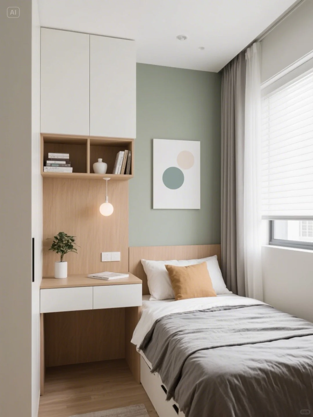 谁说小卧室不能又实用又好看