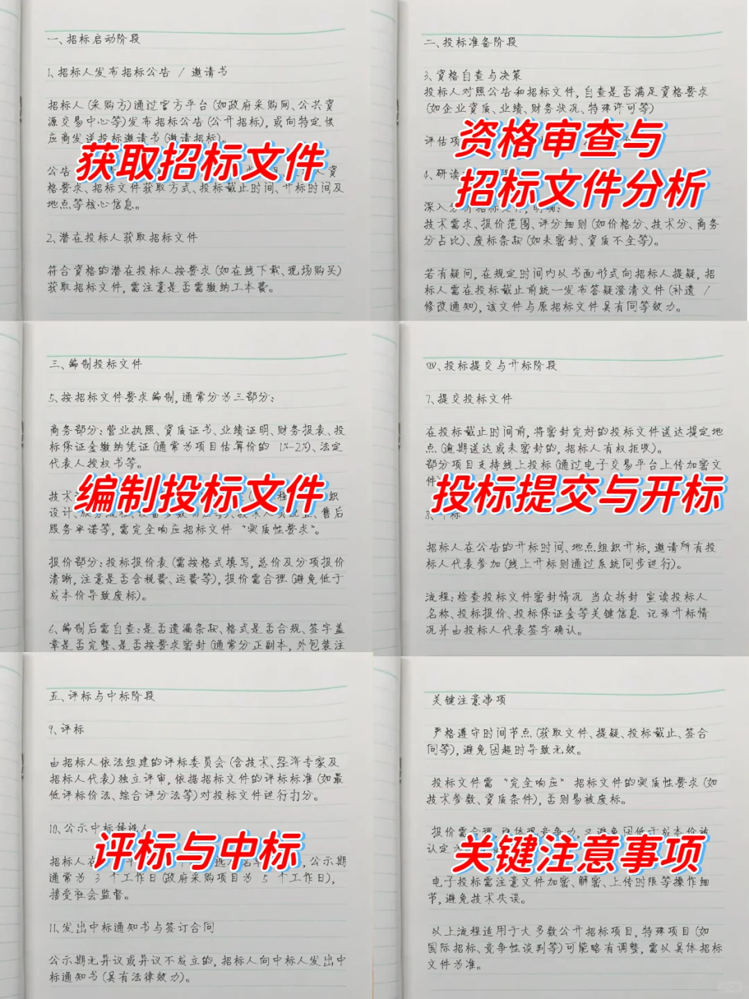熬夜整理，终于把投标流程讲透了