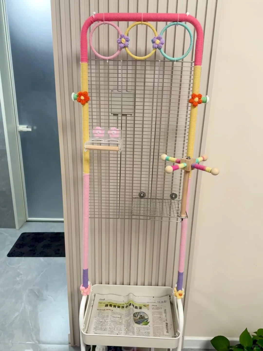鹦鹉乐园，手工DIY鹦鹉鸟架