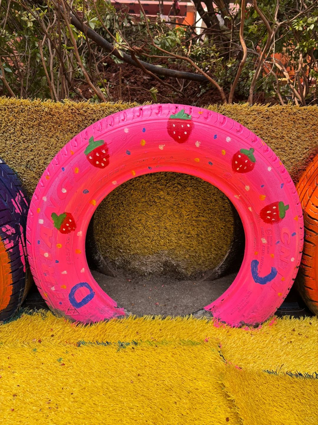 旧轮胎涂鸦✍️