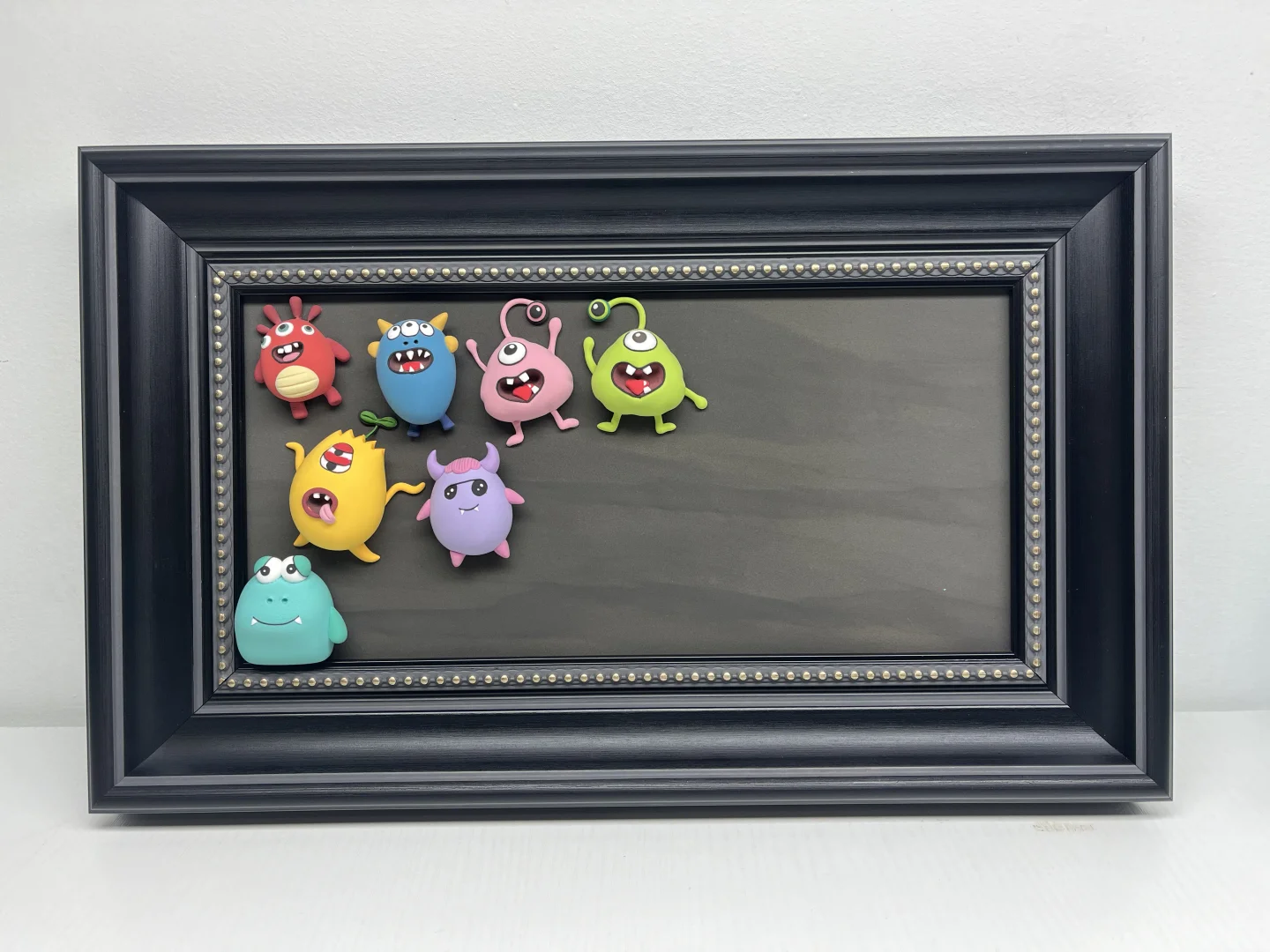 挑战做100幅粘土画之小怪兽?｜⬅️划附过程图