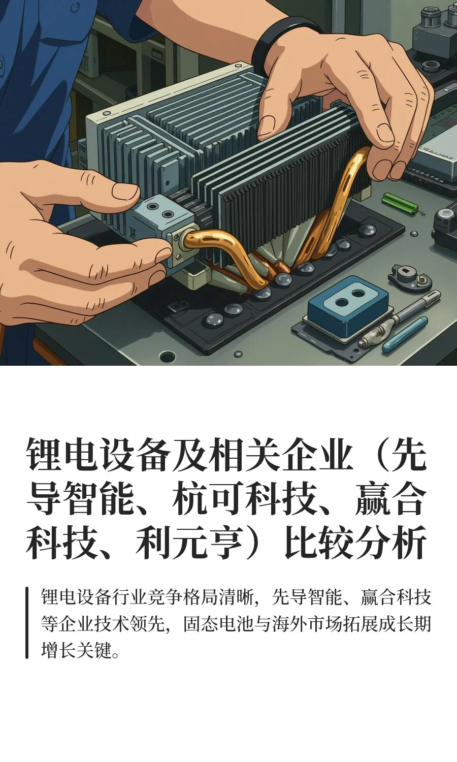 锂电设备及相关企业（先导智能、杭可科技、