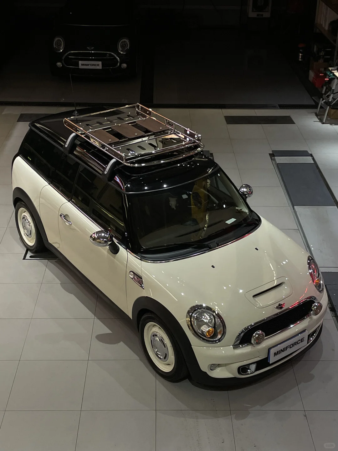 胡桃木车顶框 迷你R55 复古改装