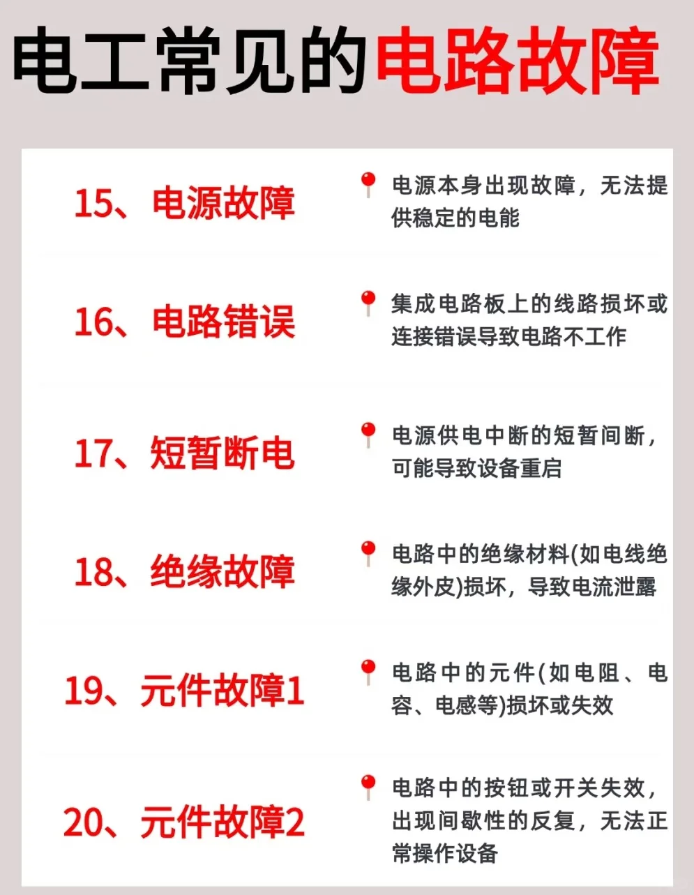 常见电路故障