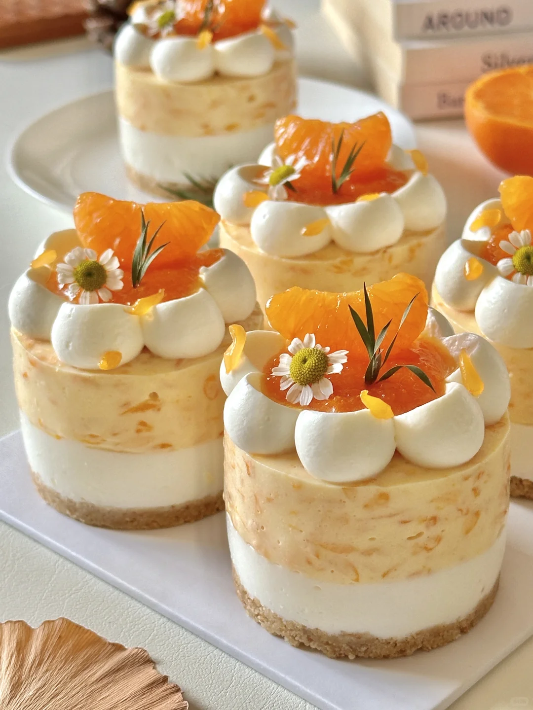 一口惊艳！?蜜橘酸奶慕斯蛋糕?深秋必吃～