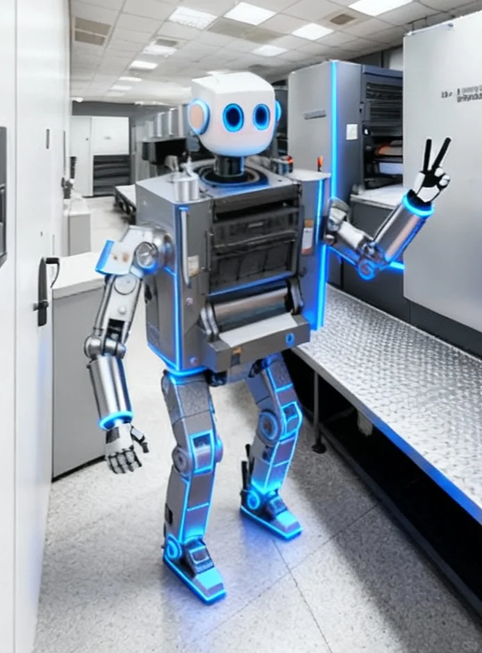 海德堡印刷机器人好可爱呀！