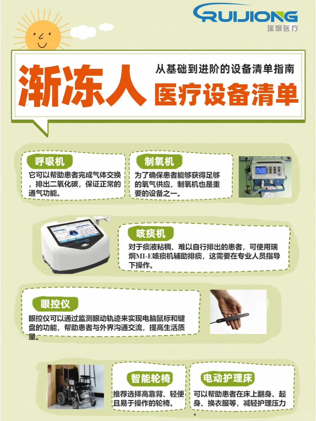 ALS渐冻人渐冻症家庭的医疗设备清单大全