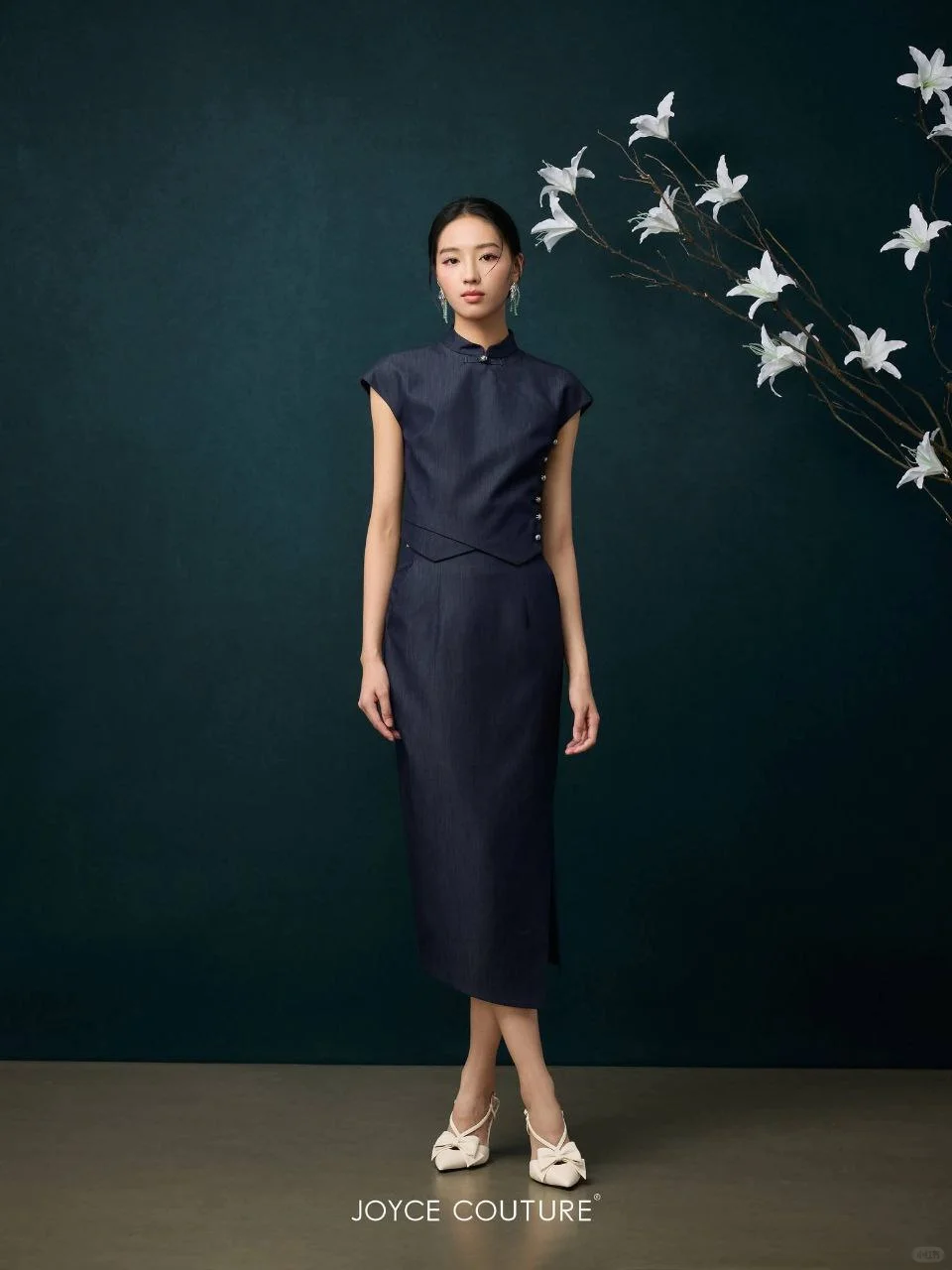 ??旗袍上衣半裙套装