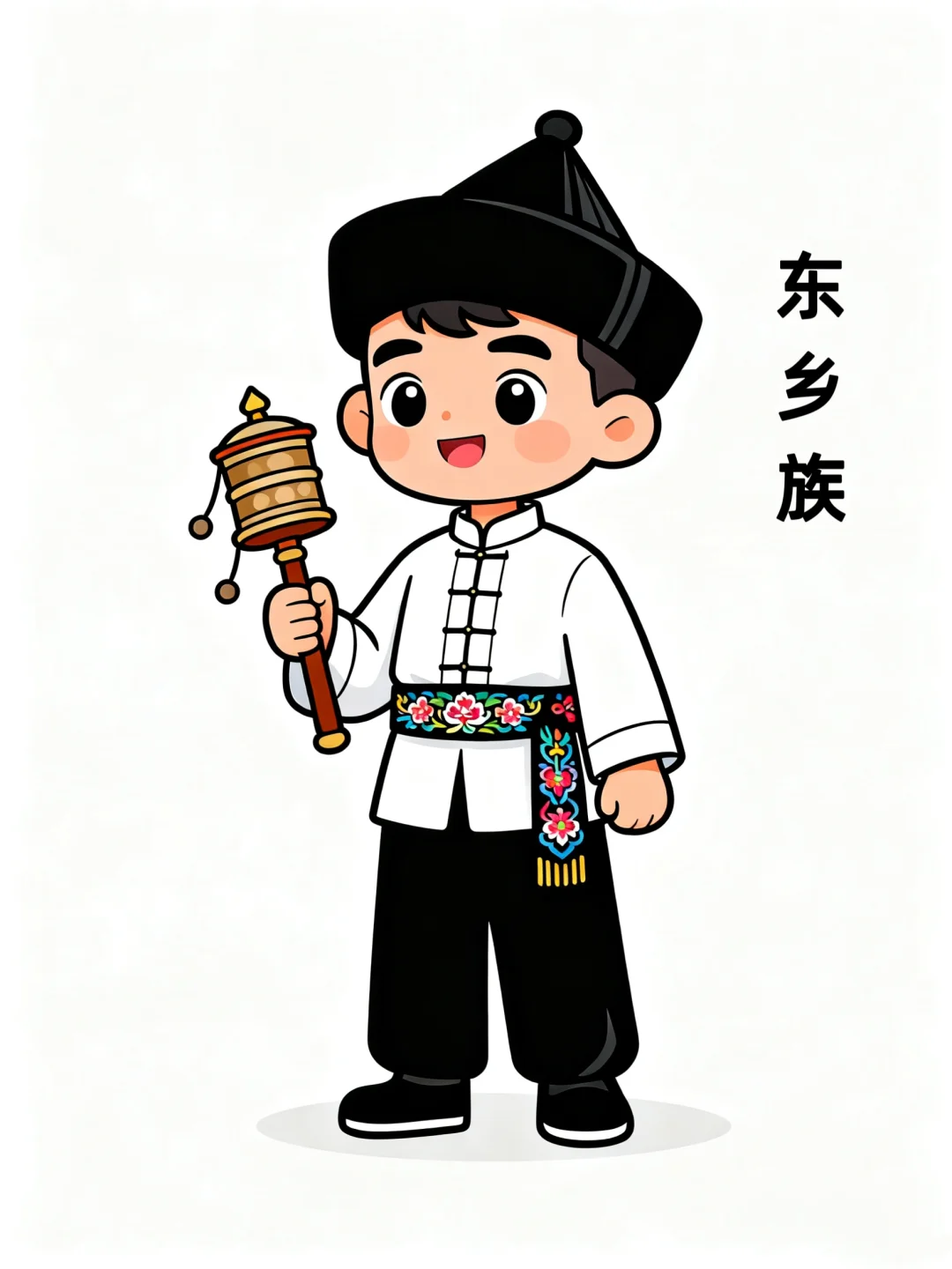 五十六个民族-东乡族【剪纸底稿】