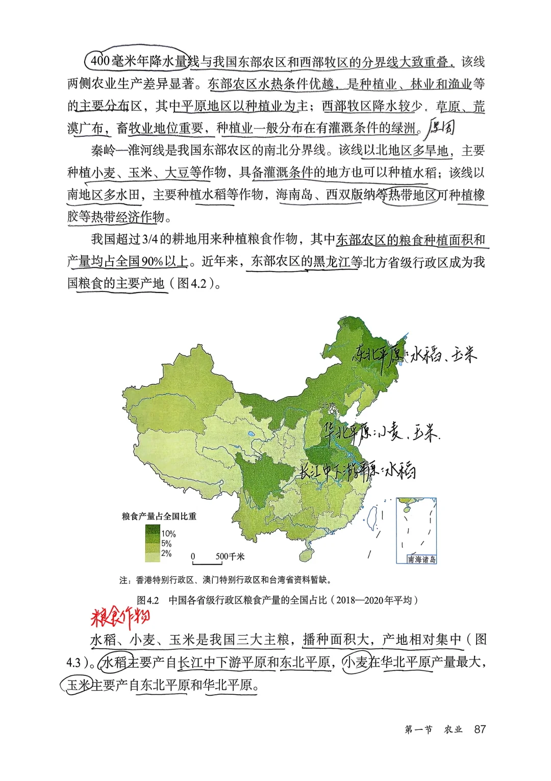 新人教版八上地理备课｜4.1农业