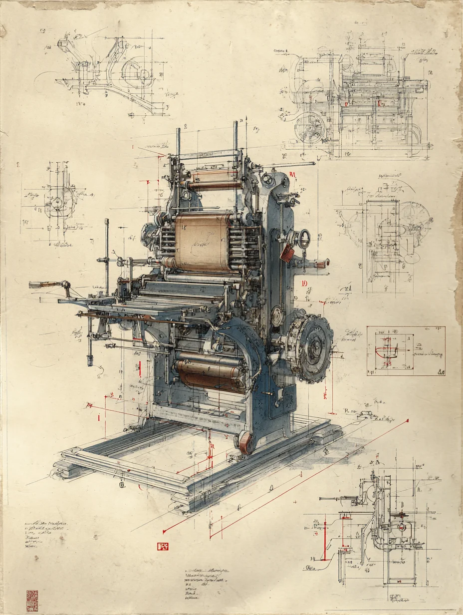 复古印刷机·设计草稿［咒语］
