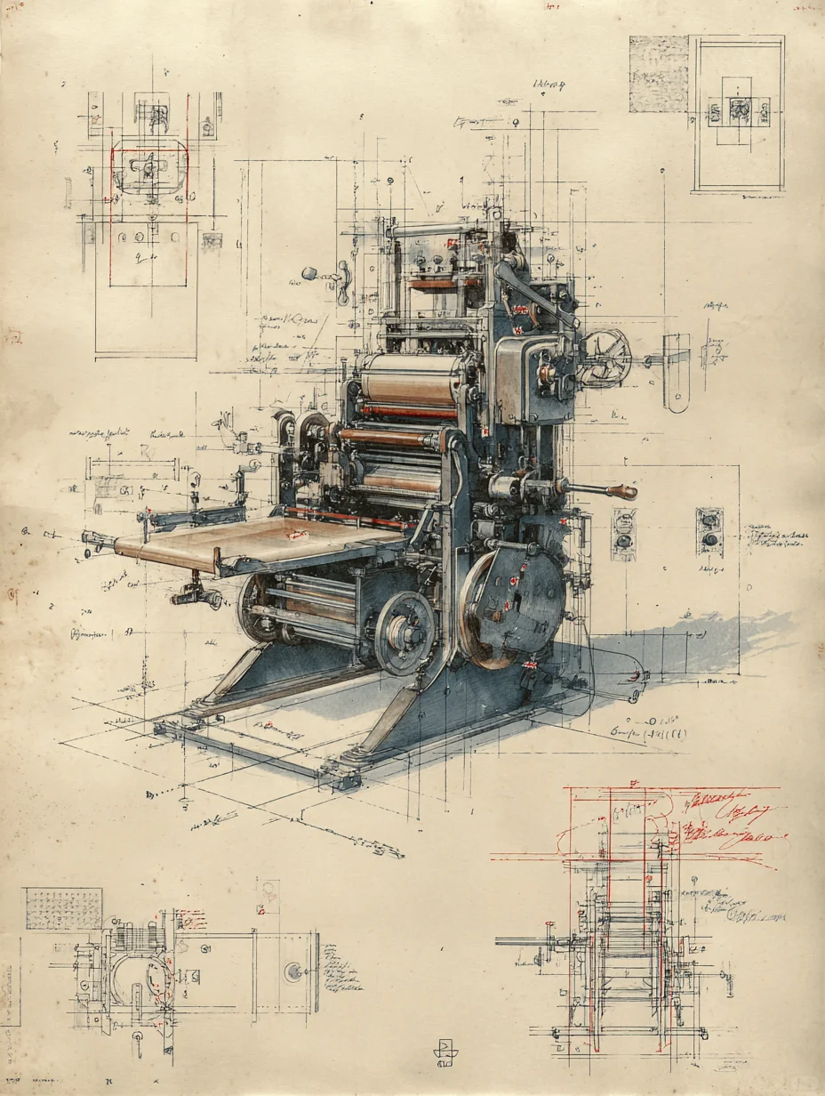 复古印刷机·设计草稿［咒语］