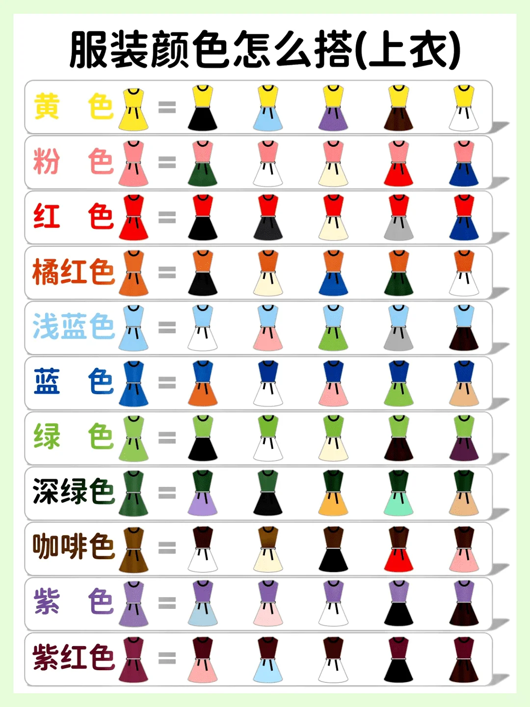 一看就会|衣服颜色怎么搭？